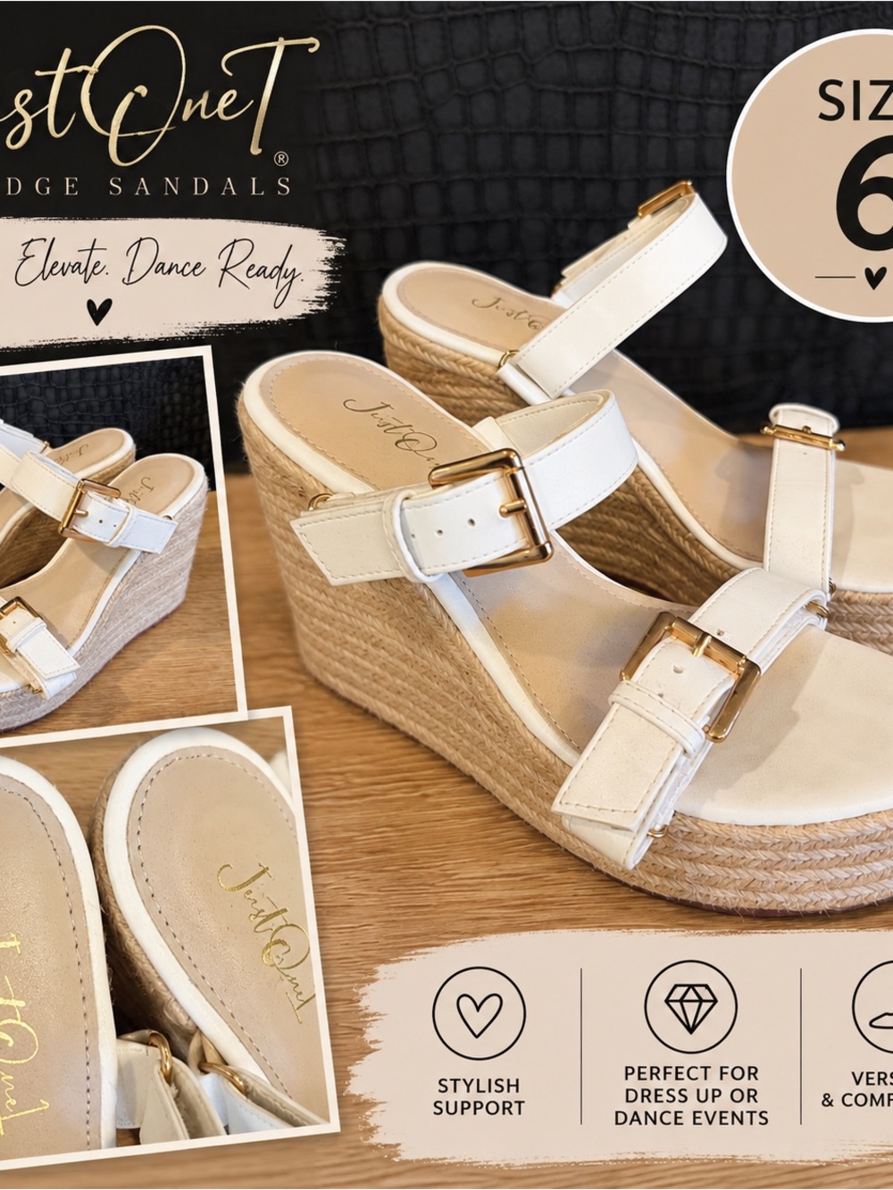 White Espadrille Wedge Sandals